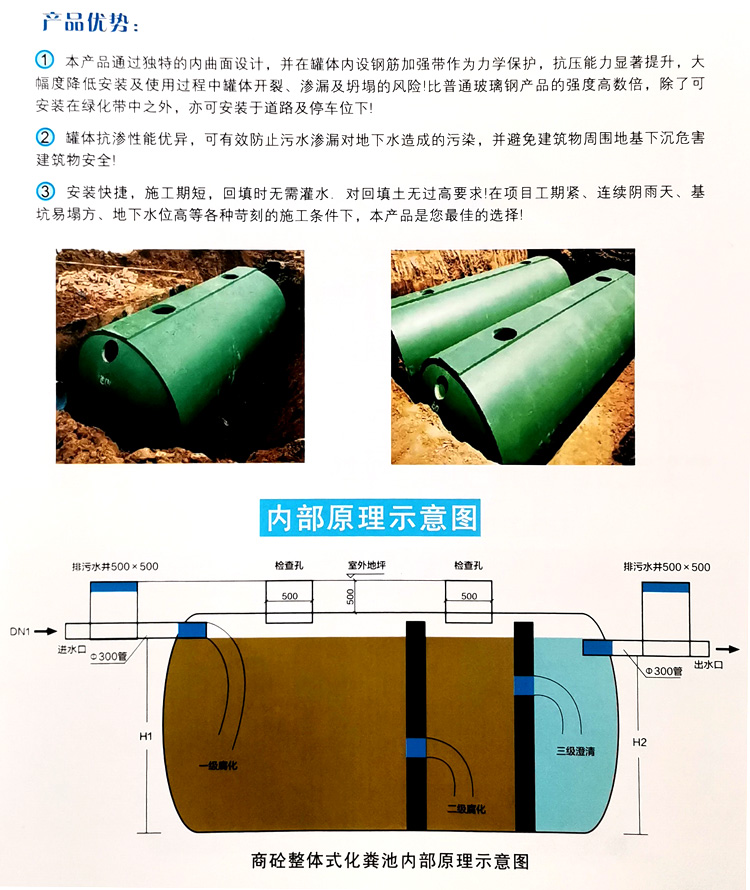 上栗玻璃钢化粪池